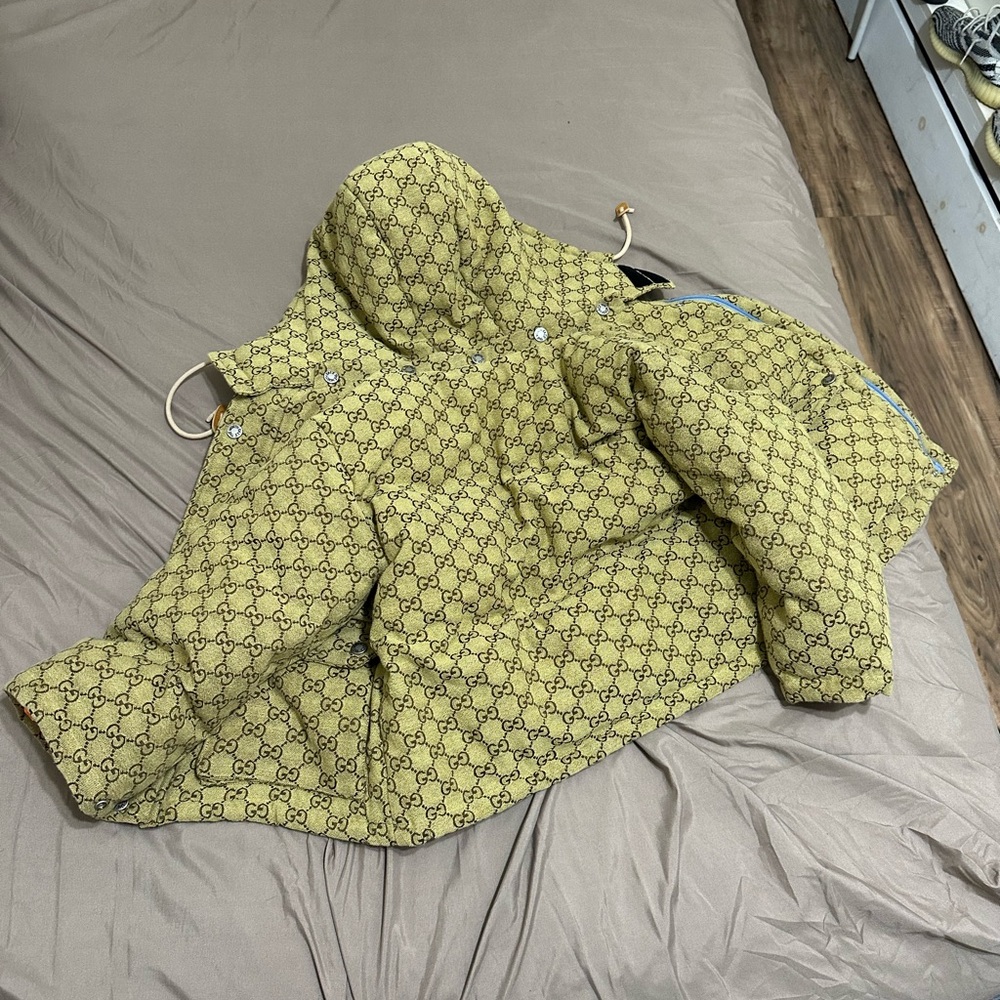 Adidas Orange and Tan Quilted Jacket
